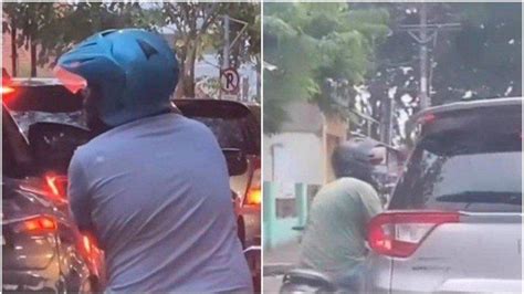 Viral Aksi Teror Pemotor Ketuk Kaca Mobil Minta Uang Rp93 Ribu Di