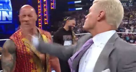 Cody Rhodes Slaps The Rock On WWE SmackDown, Major WrestleMania Match Confirmed