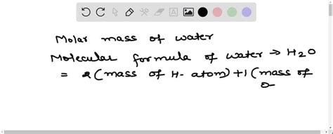 Solved Which Formula Can Be Used To Calculate The Molar Mass Of Water H2o