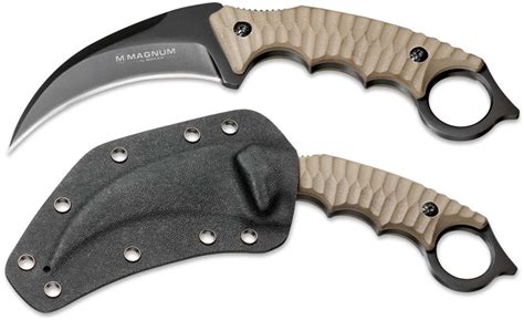 Boker Magnum Spike Karambit Fixed Blade Knife With Ring Pommel Spike