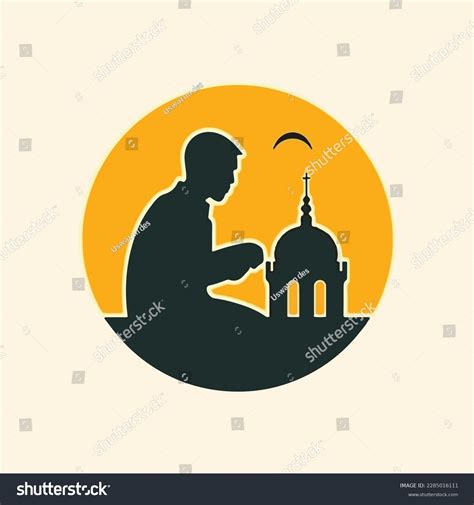 Muslim Prayer Vector Prayer Logo Stock Vector Royalty Free 2285016111