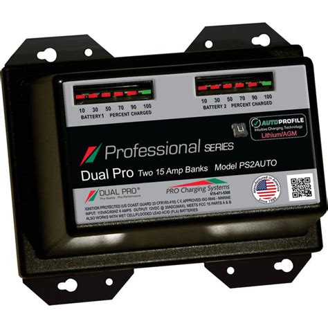 Ps2auto Dual Pro 12v 24v 30 Amp Autoprofile Professional Series Charger