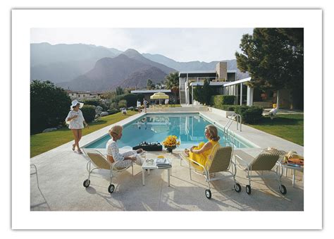 Catch Up By The Pool By Slim Aarons Unofficial Posters