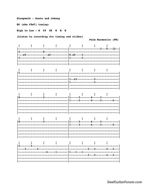 Sleepwalk Guitar Chords