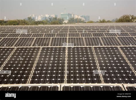 A Mw Solar Power Station Run By Tata Power On The Roof Of An