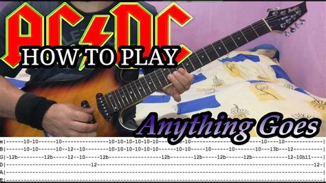 Ac Dc Anything Goes Guitar Lesson With Tabs Youtube