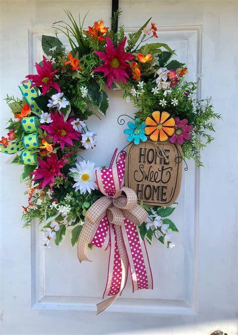 Free Shipping, SummerWreath, Summer Wreaths for front door, Grapevine ...