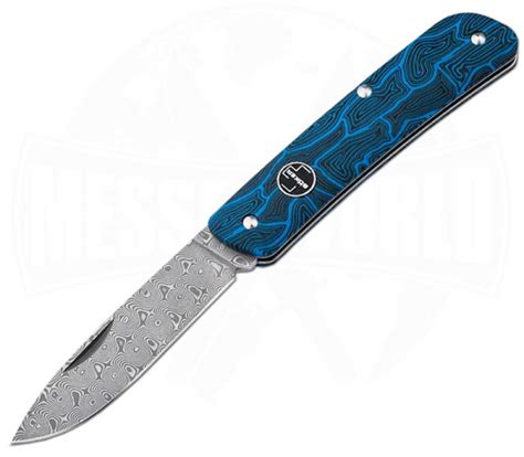 B Ker Plus Tech Tool Blue Damast Folder Messerworld