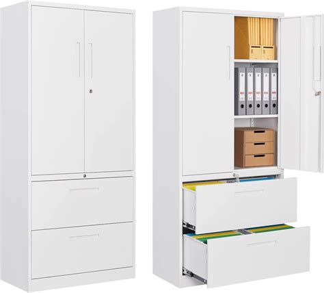 White Metal File Cabinet with Locking Drawers and Storage Shelves in Nepal at NPR 70025, Rating: 5