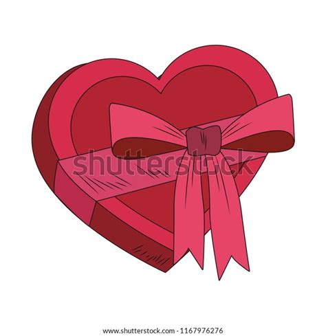 Heart Shape Giftbox Pop Art Stock Vector Royalty Free 1167976276