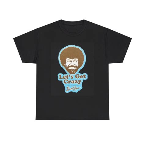 Bob Ross T Shirt Funny Vintage Paint Art Retro Unisex Heavy Cotton Tee