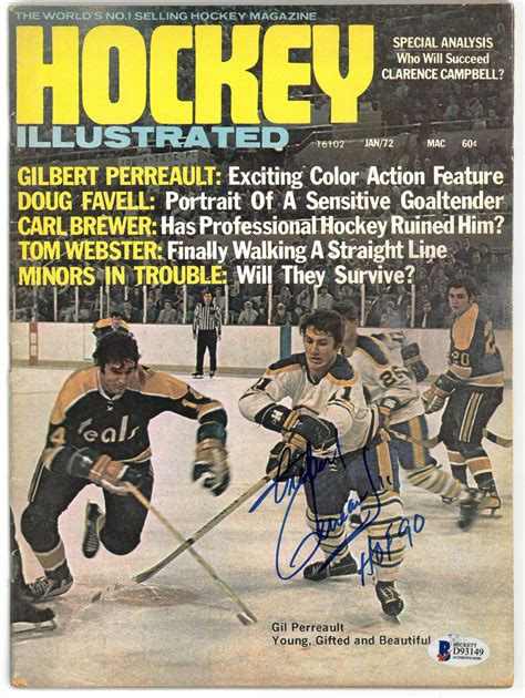 Lot Detail - Gilbert Perreault Autographed 1972 Hockey Illustrated