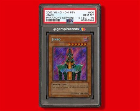 2002 Pharaoh S Servant 000 Jinzo 1st Edition Secret Rare Yu Gi Oh Card