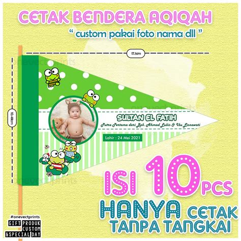 Jual Isi 10 Pcs Cetak Bendera Aqiqah Murah Shopee Indonesia