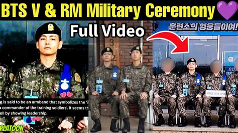 BTS V RM Military Ceremony Today BTS Military Enlistment Latest