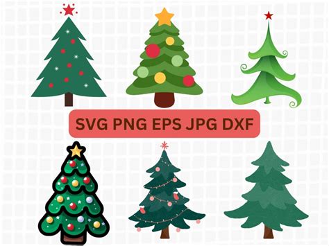 Christmas Tree Svg Bundle Christmas Clipart Christmas Png Christmas