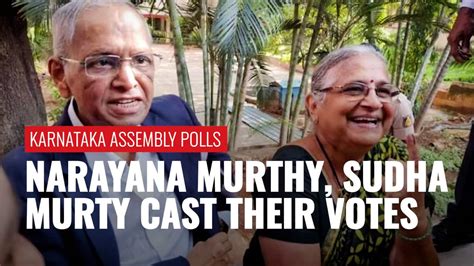 Karnataka Assembly Polls Narayana Murthy Sudha Murty Cast Their Votes Zee News