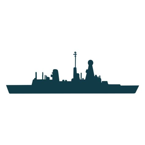 Naval Ship Complex Left Facing Thin Transparent Png And Svg Vector File