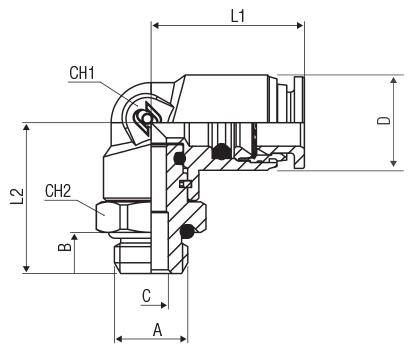 ORIENTING ELBOW MALE ADAPTOR PARALLEL 59116