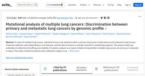 Mutational Analysis Of Multiple Lung Cancers Discrimination Between