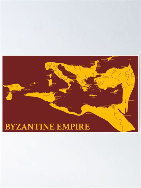 "Byzantine Empire Map" Poster for Sale by red-mode | Redbubble