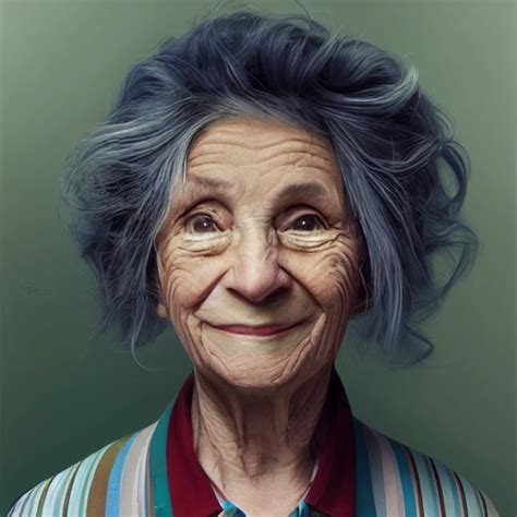 Realistic Portrait Eccentric Older Woman Who Loves To Midjourney