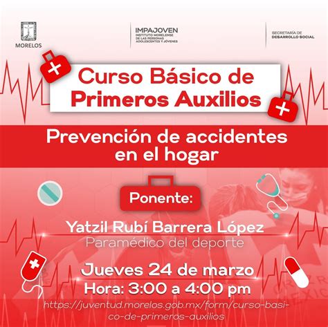 Curso Básico De Primeros Auxilios Instituto Morelense De Las Personas Adolescentes Y Jóvenes