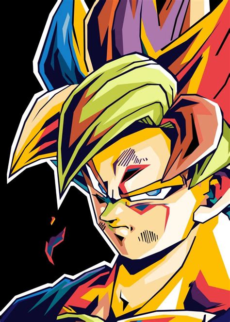 Goku Dragonball Popart Poster By Ardi Arumansah Displate Anime