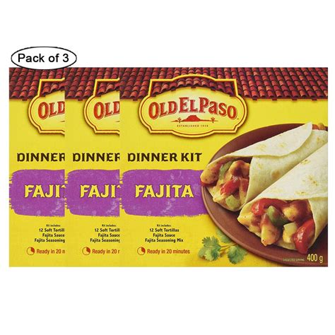 Old El Paso Fajita Dinner Kit Makes 12 Tortillas 400g 14 1 Oz Box 3 Pack {imported From