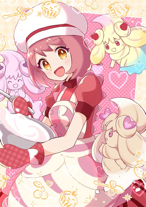 Safebooru 1girl D Alcremie Alcremie Strawberry Sweet Alternate