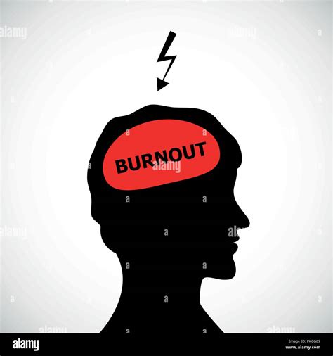 Burnout En Mans Head Silueta Concepto De Estr S Dolor De Cabeza