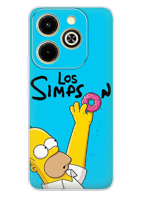 Бампер для Infinix Hot i Симпсоны Los Simpson Гомер Симпсон держит донат
