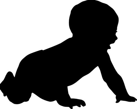 Baby Silhouette Clip Art At Vector Clip Art Online Royalty