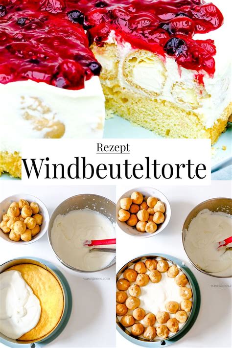 Windbeuteltorte mit roter Grütze fruchtige Sommertorte was eigenes