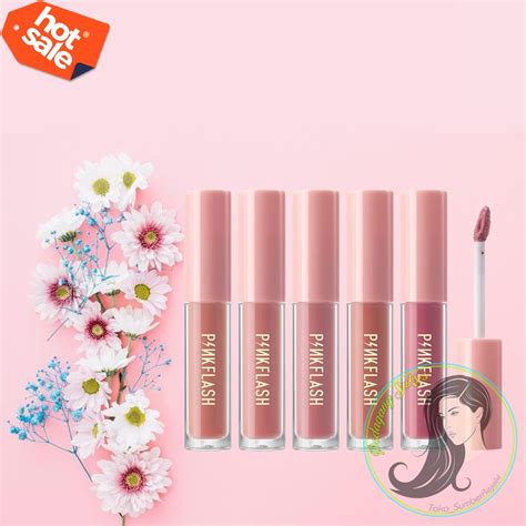 Jual PF L01 PINKFLASH Lasting Matte Lipcream PINK FLASH Lipstick