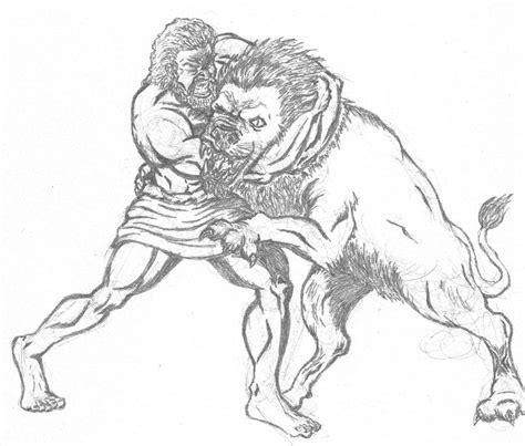 Hercules Vs The Nemedian Lion By Antty3 On Deviantart