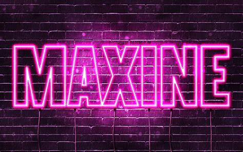 Maxine With Names Female Names Maxine Name Purple Neon Lights Happy