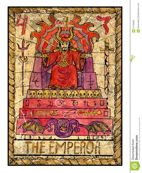 Old Tarot Cards Full Deck The Emperor Stock Illustration Image 67139383