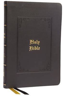 KJV Holy Bible Large Print Thinline Black Leathersoft Red Letter