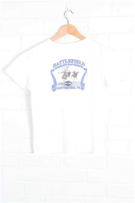 Harley Davidson Battlefield Horses Battle Graphic Tee Gem