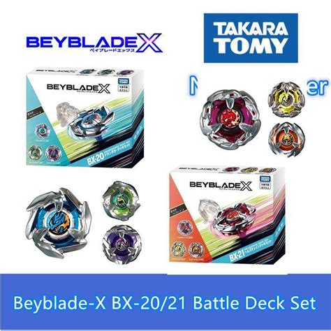 Original Takara Tomy Beyblade X Bx 20 Bx 21 3xboosters Battle Deck Set