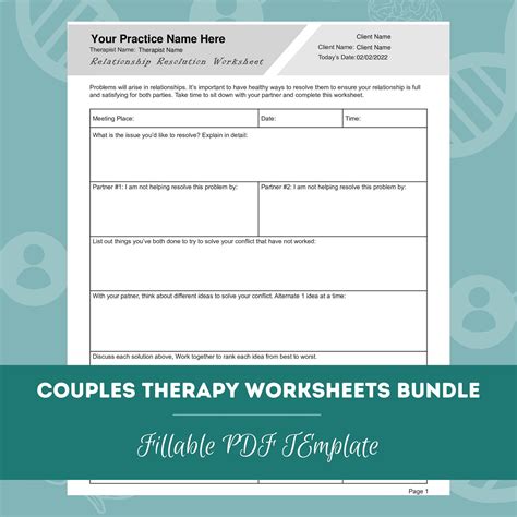 Couples Therapy Communication Worksheets