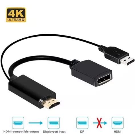 Cable Adaptador Hdmi Macho A Displayport Hembra MercadoLibre