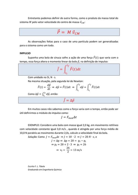 Momento Linear E Impulso PDF