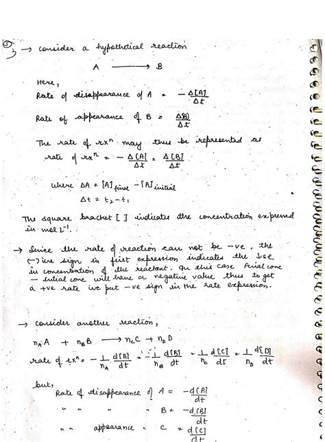 SOLUTION Chemical Kinetics Handwritten Notes Studypool