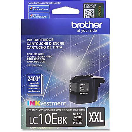 Brother LC10 Black High Yield Ink Cartridge LC10EBK Office Depot