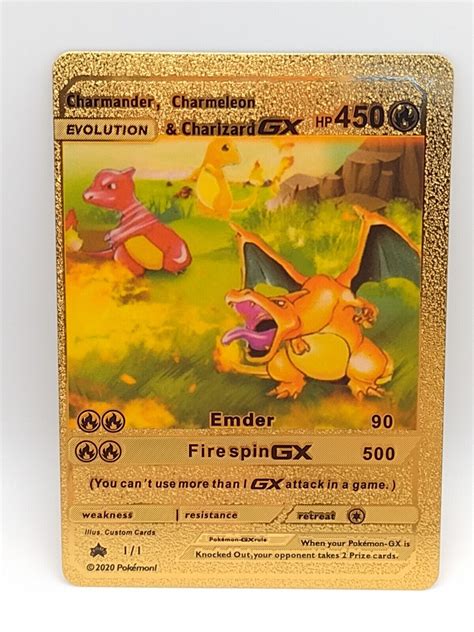 Pokémon Charmander Charizard Charmeleon GX Gold Metal Foil Values MAVIN