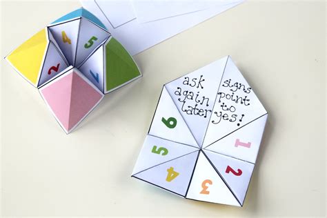 Origami Fortune Teller - Free Printable — Gathering Beauty - Worksheets ...