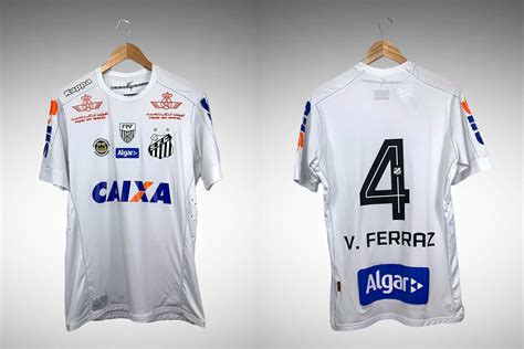 Santos 2017 Primeira Camisa Tam Gg N 4 Victor Ferraz Brechó do Futebol