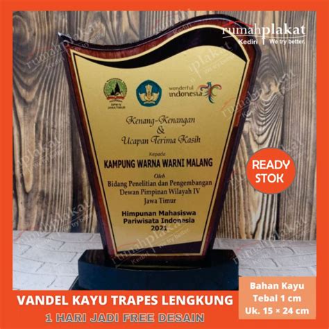 Jual Plakat Kayu Cinderamata Vandel Kayu Kenang Kenangan Magang